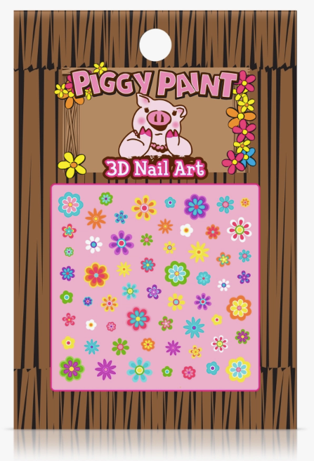 Flower Nail Art- Piggy Paint