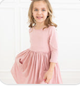 Vintage Pink Pocket Twirl Dress