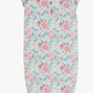 Aqua Floral Ruffle Gown