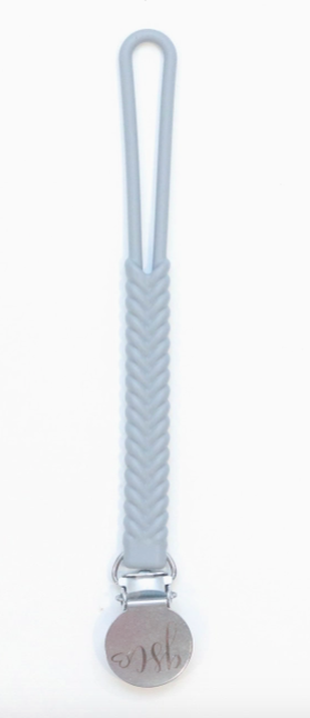 Slate Cole Pacifier Clip