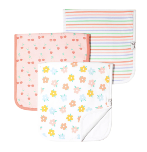 Cheery Burp Cloth Set (3 pack)