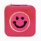 Hot Pink Happy Face Sparkle Jewelry Box