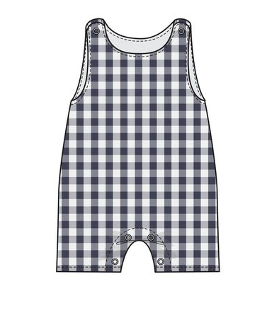 Gingham Navy Sleeveless Jon Jon