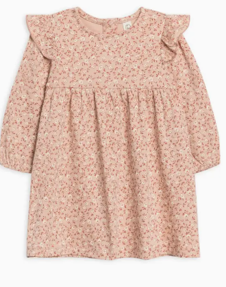 Mika Ruffle Long Sleeve Dress -Zinni Floral