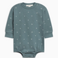 Jamie Fleece Bubble Romper- Bow/Teal