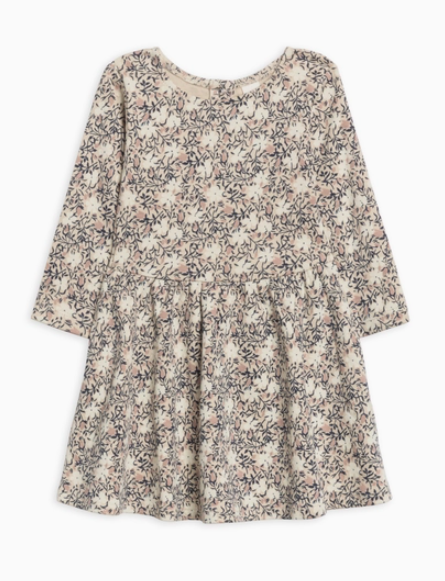 Long Sleeve Stella Swing Dress Floral/Navy