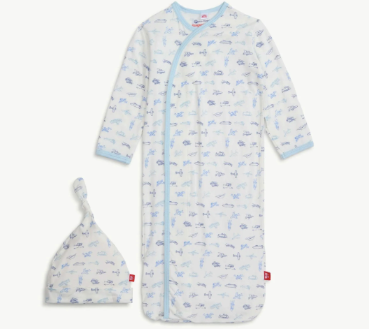 Airplanes Gown and Hat Set