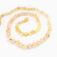 Amber & Gemstone Necklace Raw Lemon & Rose Quartz