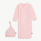 Pink Dogwood Modal Magnetic Gown & Hat Set
