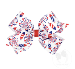 Medium White Fireworks Americana Bow
