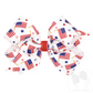Medium White Americana Flag Bow