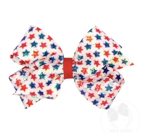Medium Patriotic Sequin Star Bow
