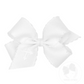 White Moonstitch and Cross Embroidered Bow- Med.