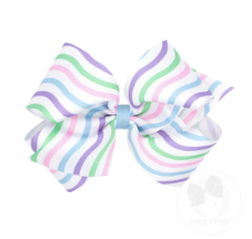 Medium Spring Striped Bow