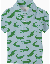 Blue Alligator Ss Polo Shirt