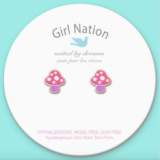 Mini Mushroom Cutie Stud Earrings