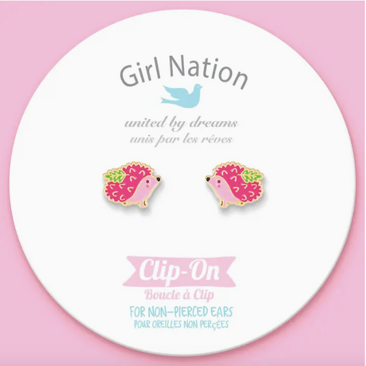 Clip On Cutie Prickly Hedgehog Earrings