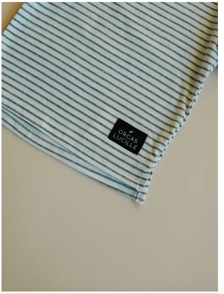 Long Sleeve Tee- Gray Stripe