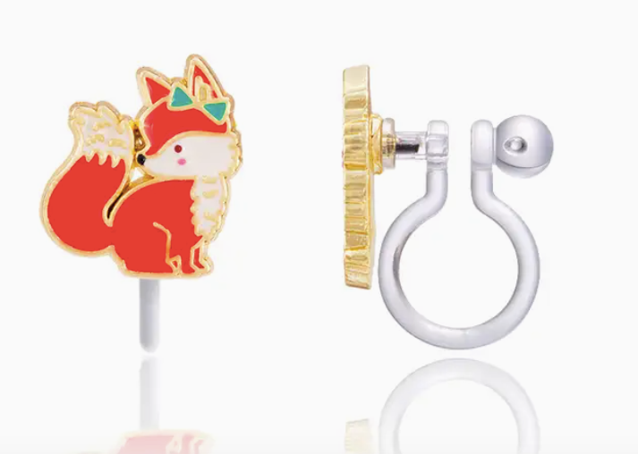 Clip On Earrings Fancy Fox