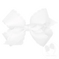 White Eyelet Embossed Bow- Med.