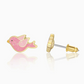Twinkle Pink Bird Stud Earrings