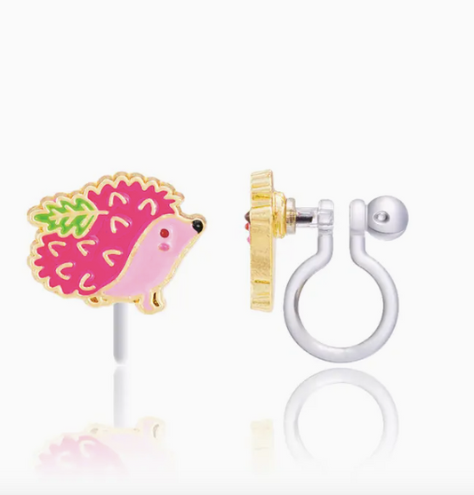 Clip On Cutie Prickly Hedgehog Earrings