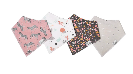 Zella Baby Bandana Bib Set (4-pack)