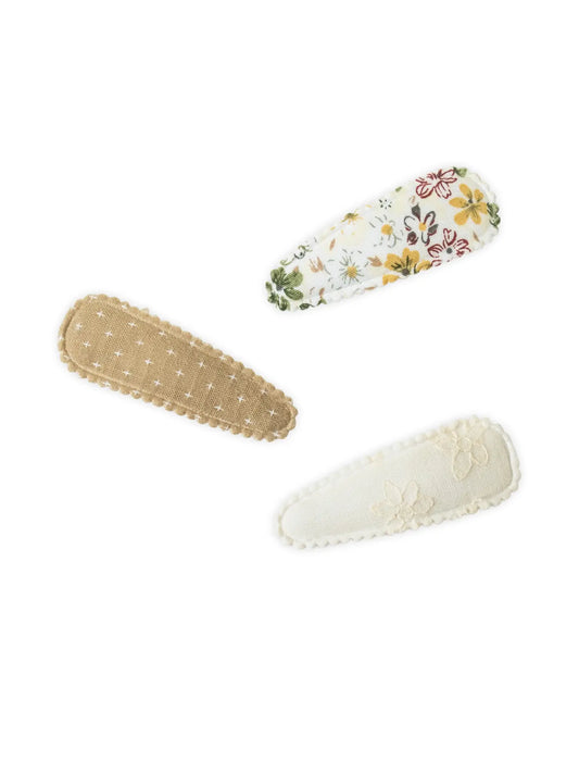 Kendi Baby Hair Clips 3 Pack - Dainty Floral