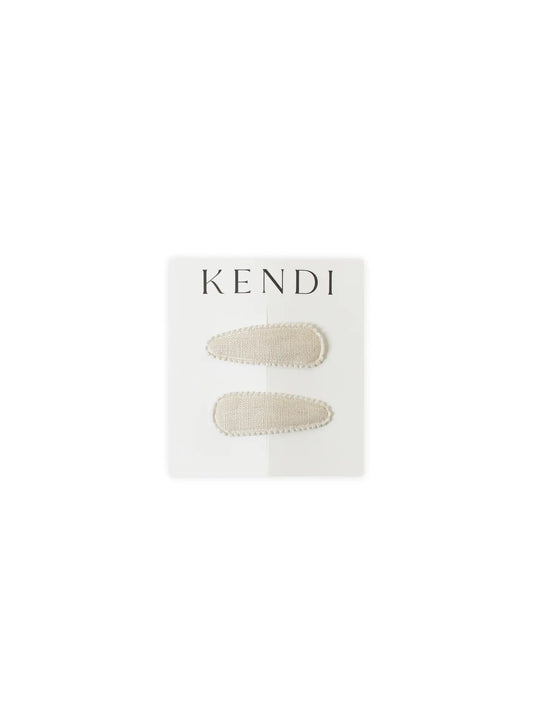 Kendi Baby Hair Clips 2 Pack - Neutral