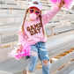 Football Patch Trucker Hat - Pink/White