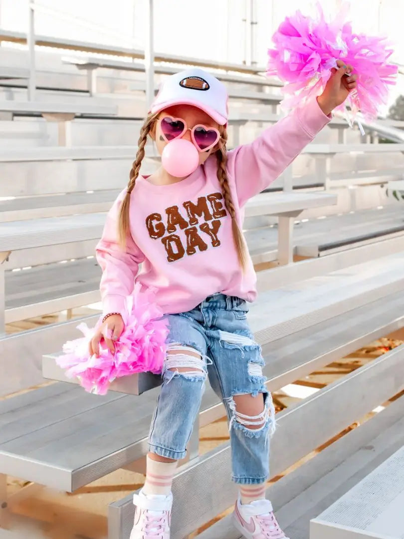 Football Patch Trucker Hat - Pink/White