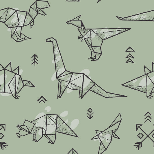 Origami Dino- Polo Romper