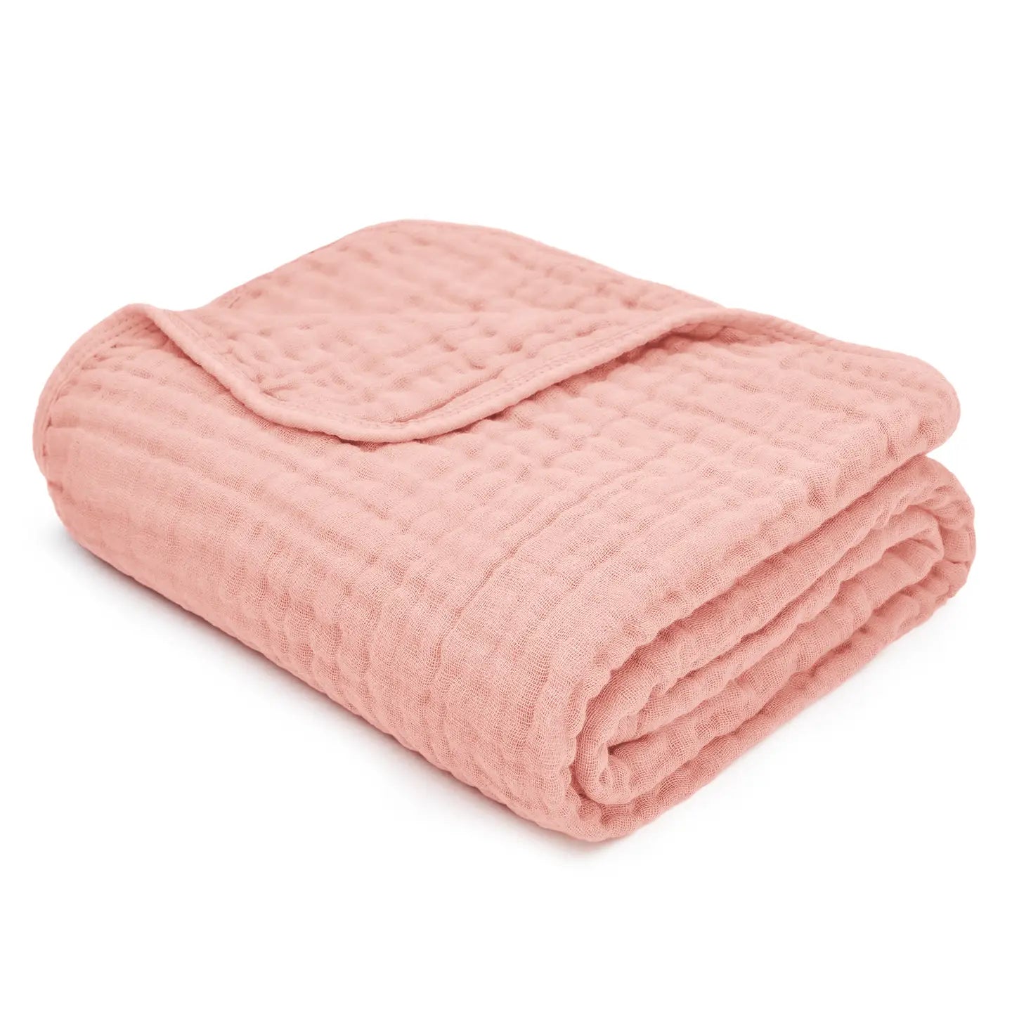 Muslin Cotton Blanket- Lace Pink