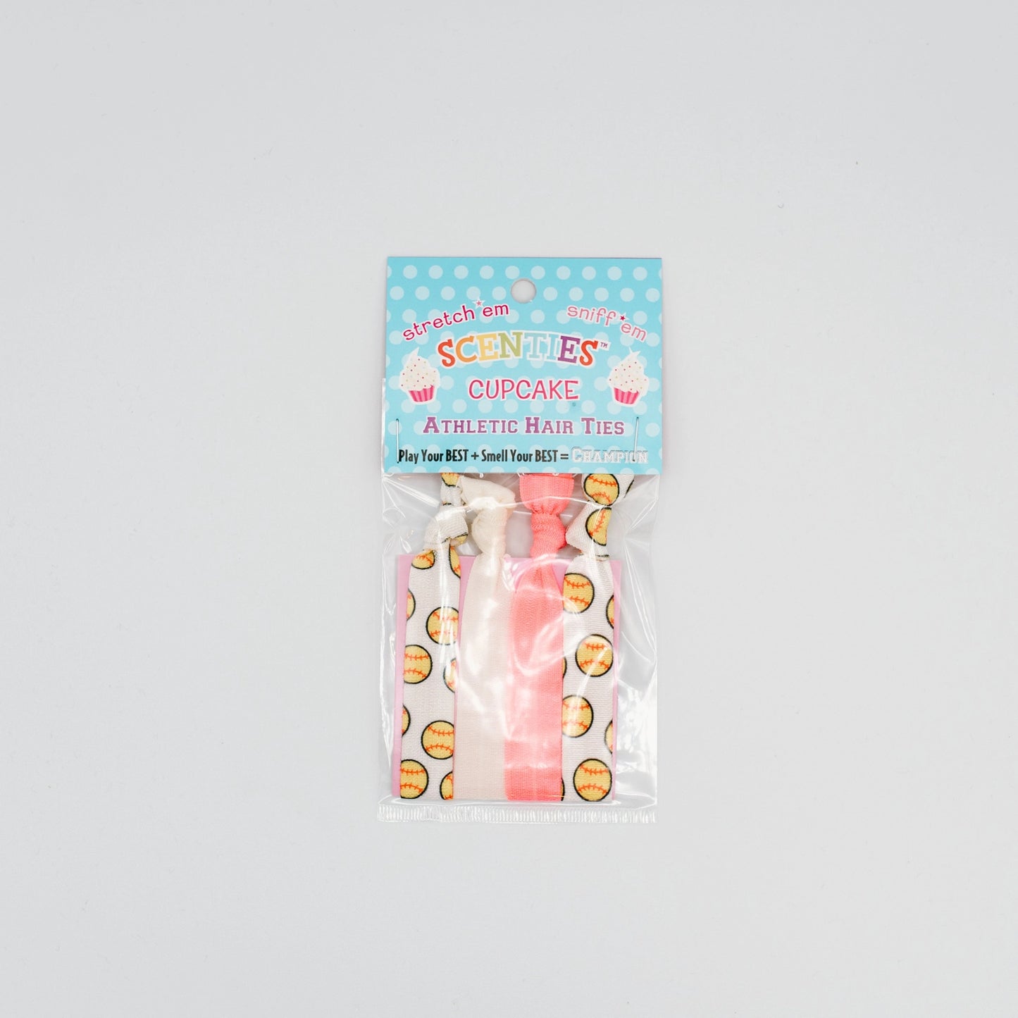 Softball Athletic Hair Ties Cupcake Scented