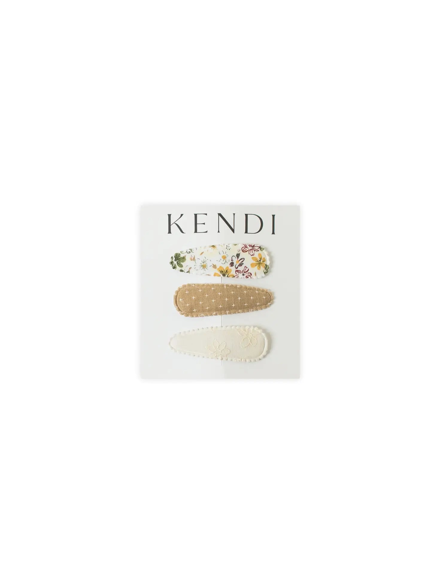 Kendi Baby Hair Clips 3 Pack - Dainty Floral