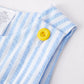 Chicken Embroidery Blue Boy Romper