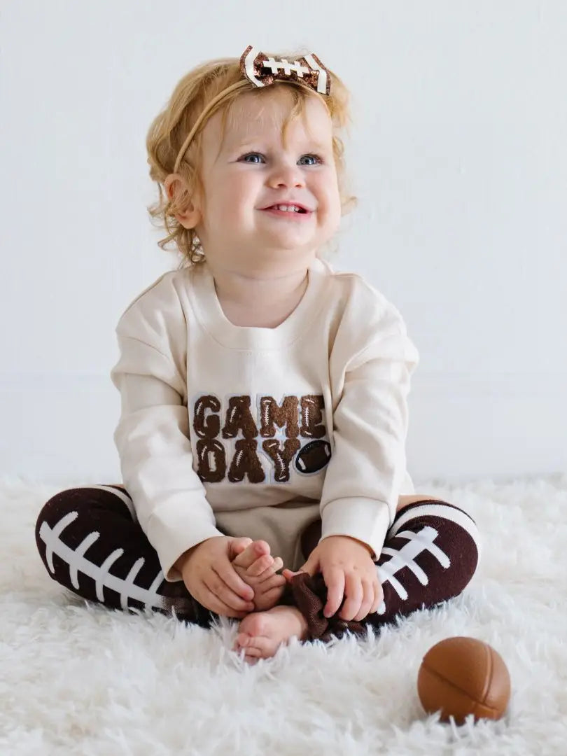 Game Day Patch Long Sleeve Romper