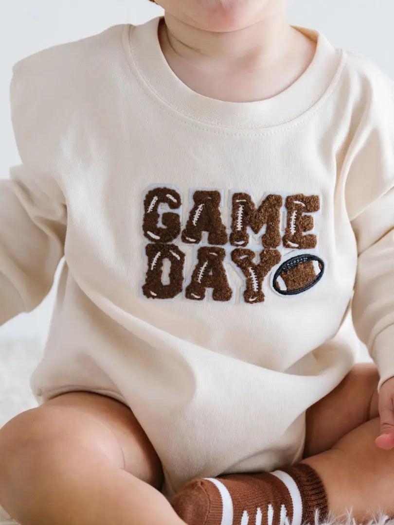 Game Day Patch Long Sleeve Romper