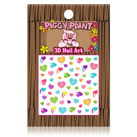 3D Heart Nail Art- Piggy Paint
