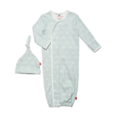 Beep Beep Time For Sleep Gown Hat Set