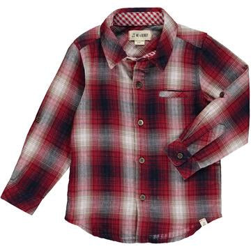 Atwood Woven Red and Navy Plaid Shirt