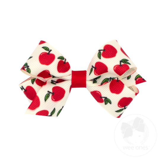 Wee Ones Apples Fall-Themed No Slip Clip Bows