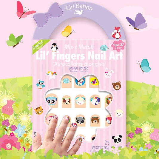 Lil' Fingers Nail Art Scented Nail Stickers- Animal Friends