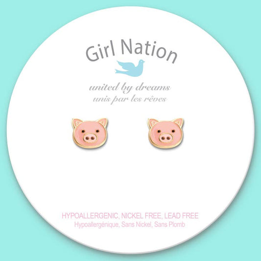 Precious Pig Cutie Stud Earrings