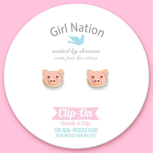 Precious Pig CLIP ON Cutie Earrings