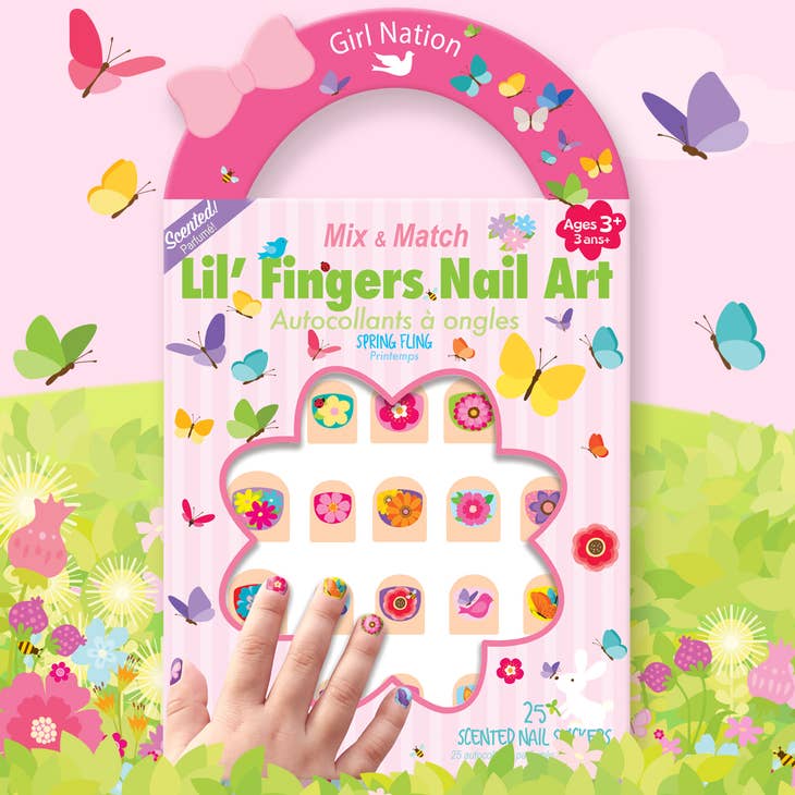 Lil' Fingers Nail Art Scented Nail Stickers- Spring Fling