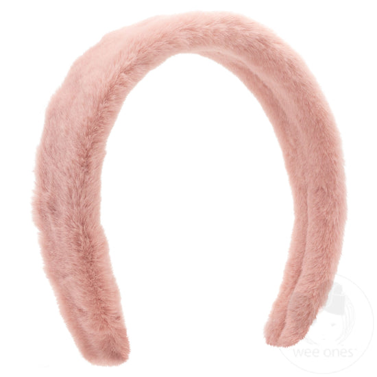 Wee Ones Pink Faux Fur Headband