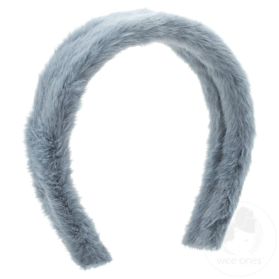 Wee Ones Blue Faux Fur Headband