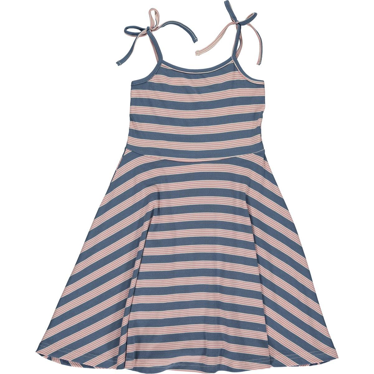 Tori Dress- Blue Rib Stripe