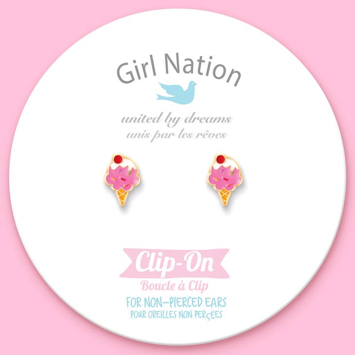 Ice Cream Dream CLIP ON Cutie Earrings